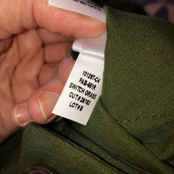 A New Day Slim Ankle Pants Green Elastic In Back Of Waist Side Pockets Size 14 - Picture 12 of 12